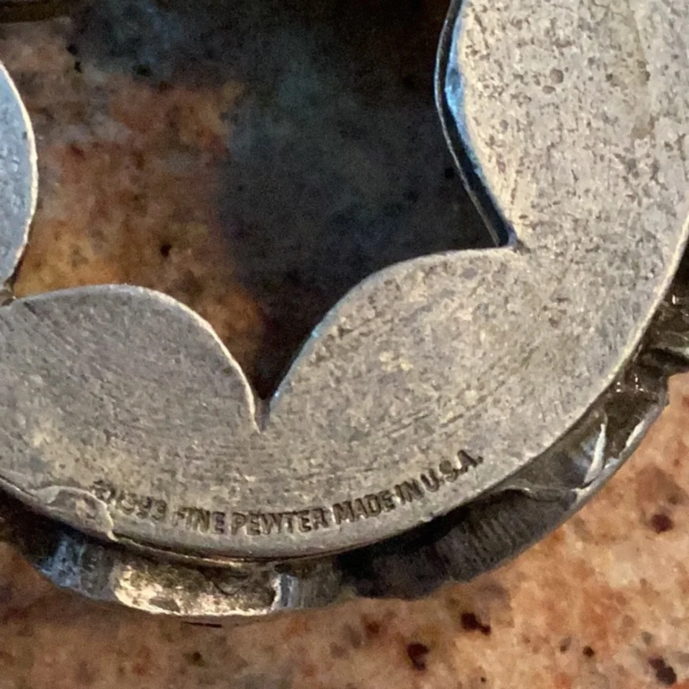 Vintage pewter tea light holders circa 1999